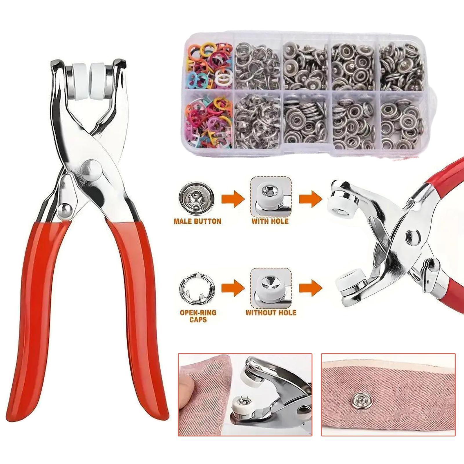 Rivet Setter Tool - 100 Sets Metal Snaps Buttons with
