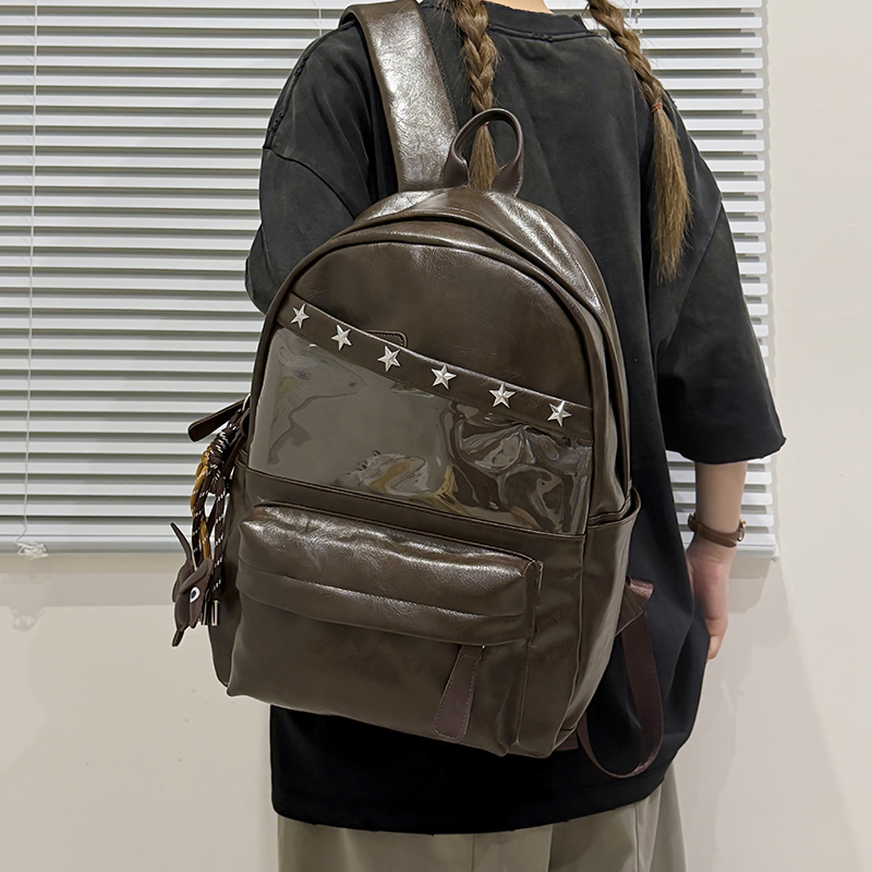 PU Leather Backpack Purse for  - огляд і ціна Leather Work Rucksack Mens