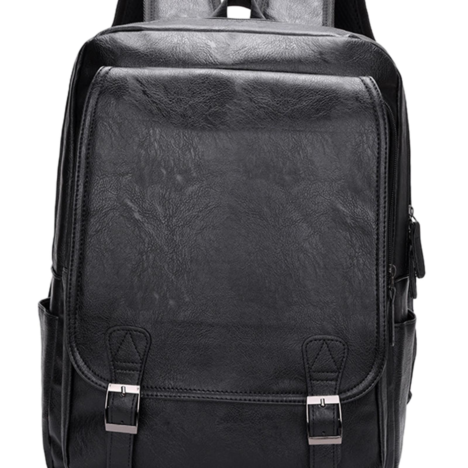 Men's PU Leather Laptop Backpa - огляд і ціна Leather Work Rucksack Mens
