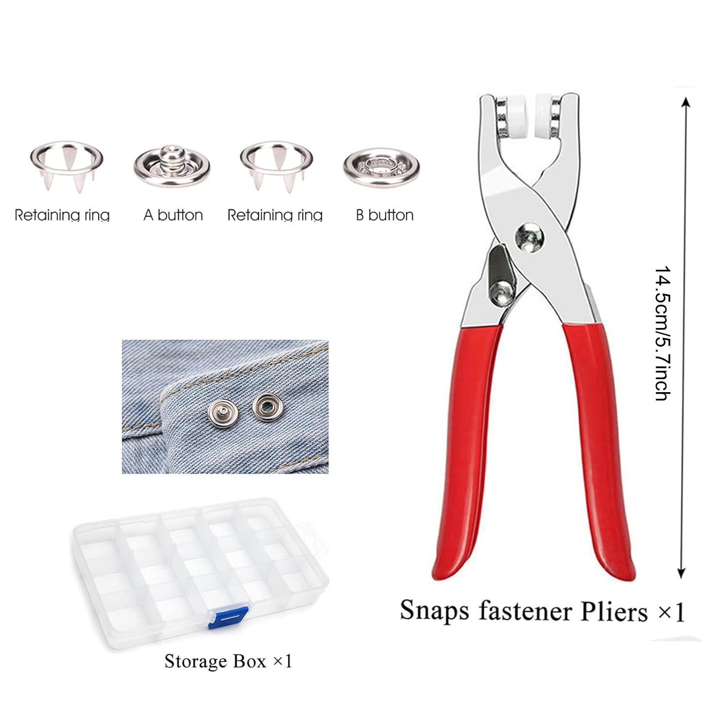 100 Sets Metal Snaps Buttons w - огляд і ціна Rivet Setter Tool